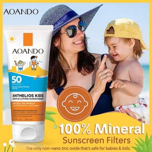 VEGAN Ingrédients Minéraux Naturels Écran <span class=keywords><strong>Solaire</strong></span> Doux FPS 50 pour Enfants Adolescents UVA UVB Écran <span class=keywords><strong>Solaire</strong></span> pour Visage Corps avec Peau Sensible - Product Image 3
