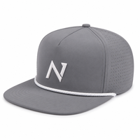 Casquette à visière structurée 5 panneaux unisexe, personnalisée, à rayures, avec logo éclair découpé au laser, fermeture snapback, fabricant, faible MOQ, BSCI, DDP