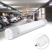 Lámpara LED Tri-Proof IP66 Impermeable, Totalmente de PC, Enlazable, Hermética, 20W 40W 60W para Almacenes Industriales y Garajes
