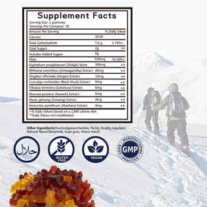 Vegan Shilajit Gummies integratori naturali senza OGM a base di erbe migliora la forza degli adulti supporta l'affaticamento dell'esercizio di recupero muscolare - Product Image 3