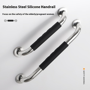 Thép không gỉ lan can phòng tắm lan can chống rơi Non-Slip Silicone xử lý phòng tắm rào cản miễn phí nhà vệ sinh lan can - Product Image 3