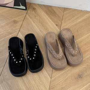 รองเท้าบูทสไตล์สาวฮอต คอลเลคชั่นฤดูใบไม้ผลิและฤดูร้อน ปี 2026 แบบ 2 สไตล์ สวมใส่ได้ 2 แบบ เพิ่มความสูง กระชับเรียวขา รองเท้าบูทสูงถึงเข่า รองเท้าสไลด์ รองเท้าผู้หญิง - Product Image 2