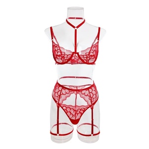 Completo intimo Sexy estivo per piccoli seni 171 pigiama da letto con collo a fiocco trasparente aperto a tre punti per appassionati - Product Image 2