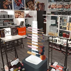 <span class=keywords><strong>Torre</strong></span> de brocha de maquillaje acrílica transparente para venta al por menor - Product Image 1