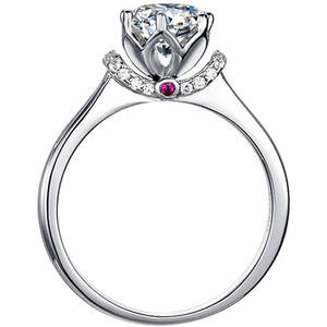 Bijoux Coronates the Loves en argent sterling 925 1ct fermé Moissanite fiançailles ou cadeaux pour femmes - Product Image 1