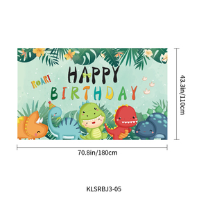 Dinosaurier Geburtstag Hintergrund für Kinder Jungen Kinder Alles Gute zum Geburtstag Hintergrund Banner Party Dekorationen liefert Zeichen für Fotografie - Product Image 6