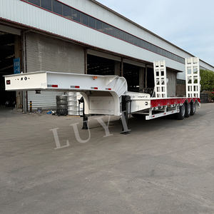 Vente directe d'usine, semi-remorque à plateau surbaissé personnalisable, grande capacité, acier robuste, 3/4/5/6 essieux, 60/80/100 tonnes - Product Image 3