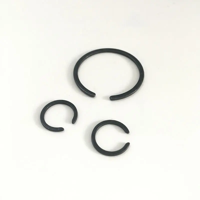 Anello di sicurezza senza orecchie in acciaio al carbonio annerito senza anello di ritegno per Hardware