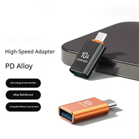 Adaptateur OTG USB-C vers USB-A 240W 10A en gros, convertisseur Type-C mâle vers femelle haute vitesse 10 Gbit/s pour téléphone, tablette, ordinateur portable