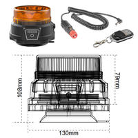Balise de signalisation LED détachable et rechargeable ECE R65 R10 avec base magnétique pour camion, remorquage et travaux extérieurs