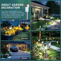 Lampes solaires d'extérieur ABS LED, lot de 12, détecteur de mouvement, IP44, étanches, pour jardin, pelouse, cour et aménagement paysager