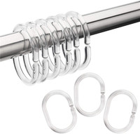 Clip de boucle de rideau de douche en plastique, anneau de rideau de douche, accessoires de maison, œillets de rideau, crochets