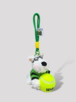 Pull de tennis Westie en peluche - Ensemble cadeau assorti pour couple, adorable poupée de chien sur le thème du sport avec raquette et porte-clés de tennis