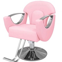 Fashion Design Beauty Accoudoirs en acier inoxydable pour salons de coiffure Chaise de coiffure pliée réglable et rotative