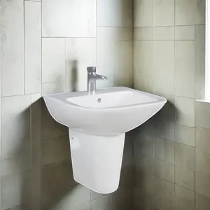Çin'den sıcak satış tek delik musluk montaj seramik duvar kurulum yıkama lavabo fiyat