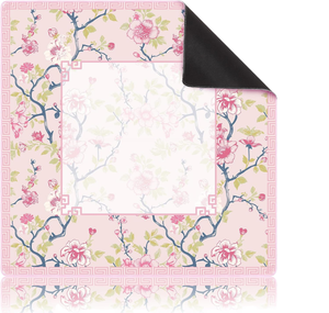 Tapis de jeu antidérapant rose et blanc en caoutchouc pour 4 joueurs avec sac de transport pour cartes de Mahjong et jeux de tuiles, carré de 31,5 pouces - Product Image 1