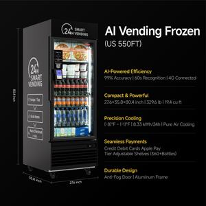 HAHA自動販売機550F AI視覚認識冷凍庫マシン冷凍ドリンクスナックSDK遠隔監視クレジットカードQRコードオフィスジム - Product Image 3