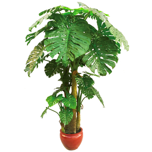 Adorno <span class=keywords><strong>de</strong></span> jardín en maceta monstera decoración <span class=keywords><strong>de</strong></span> interiores planta <span class=keywords><strong>de</strong></span> simulación bonsái planta plantas verdes artificiales pequeño bonsái - Product Image 4