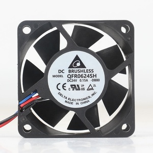 <span class=keywords><strong>Ventilateur</strong></span> de refroidissement Delta 5V 12V 48V DC 24V 0.15A AC EC 6025 60X60X25MM 6CM pour armoire de commande d'onduleur, double roulement à billes QFR0624SH-DB80 - Product Image 1