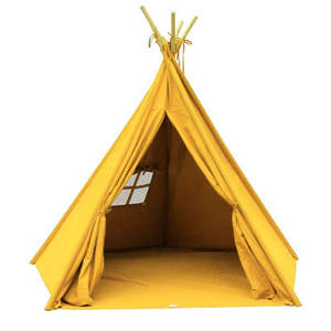 Tipi Infantil de Lona de Algodón de Alta Calidad, Hermosa Tipi Tradicional India, Casa de Juegos para Niños, Tienda de Campaña Tipi para Exteriores con Postes de Madera - Product Image 3
