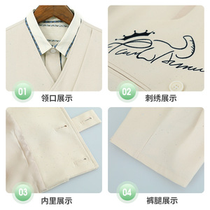 ชุดสูทเด็กชายสไตล์อังกฤษ ZC045 สำหรับเด็กผู้ชาย - เสื้อกั๊กและกางเกงขาสั้นผ้าโพลีเอสเตอร์เทอรีลีน สำหรับงานแต่งงาน งานอีเว้นท์ และการแสดง - Product Image 4