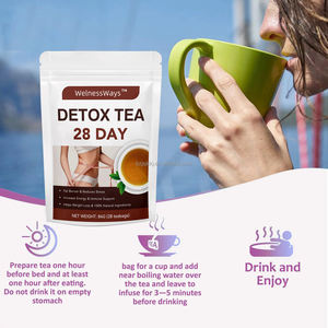 Welnessways OEM 28 дней Детокс-чайные добавки для контроля веса Иммунная поддержка Энергия повышает стресс для взрослых - Product Image 4