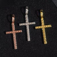 Pendentifs Croix en Moissanite au Design Classique, Certifiés Testeur, Vente en Gros, Bijoux Iced Out Style Rappeur, Cadeaux pour Hommes et Femmes