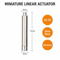 Actionneur linéaire électrique miniature 5V en acier inoxydable 304, poussée 2kg, actionneur plat industriel, télécommande, micromoteur 9mm pour ventilateur DIY