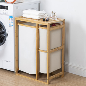 Bamboo Storage <b>Shelf</b> 60X70cm 2 Tier Freestanding Bathroom <b>Bedroom</b> Living Room Organizer - Product Image 3