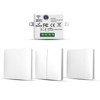 Interrupteur d'éclairage sans fil cinétique auto-alimenté RF 433 MHz, kit récepteur contrôleur mural sans batterie