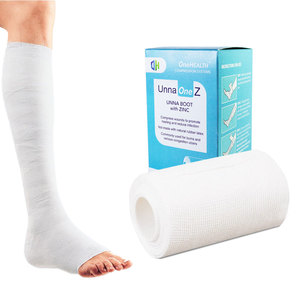 Apósito de pasta de óxido de zinc Calamine elástico Unna Boot 10.2cm x 9m |   Certificado CE Clase II Alivio Calmante del Picor para Úlceras <span class=keywords><strong>Venosas</strong></span> en las Piernas - Product Image 1