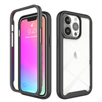 Coque de téléphone portable antichoc transparente robuste 2-en-1 DYL pour 16 Pro Max PC+TPU, style urbain, vente en gros
