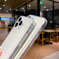 Coque de téléphone transparente en silicone antichoc avec moulage par injection et emballage pour iPhone