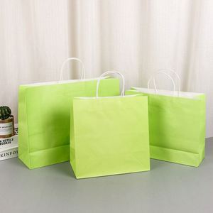 ถุงกระดาษคราฟท์สีสันสดใสพร้อมหูหิ้ว บรรจุภัณฑ์รักษ์โลก - Product Image 4