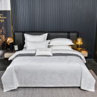 Ensemble de literie en coton jacquard de qualité hôtelière 4 pièces Collection de draps de luxe embossés
