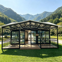 Maison conteneur modulaire préfabriquée de luxe, pliable, à double aile extensible, 2 à 3 chambres, 20-40 pieds, appartement moderne, villa