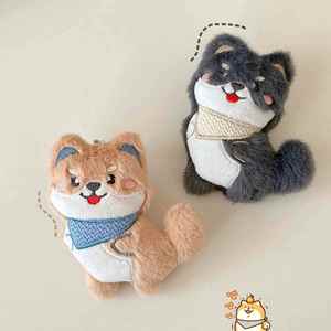 Adorable Colgante de Peluche Shiba Inu, Lindo Perro de Dibujos Animados para Bolsos y Mochilas, Amarillo/Caqui/Negro - Product Image 6