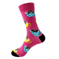 Chaussettes personnalisables entièrement imprimées en couleur, chaussettes de sport vierges imprimées à 360°, chaussettes de sport à lettres imprimées, chaussettes de sport à la mode, chaussettes de sport pour hommes