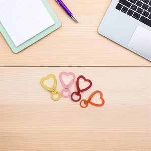 HOODANCOS Pcs Heart Shaped Swivel <b>Spring</b> Snap Hooks Keychain <b>Clips</b> Metal Buckle For Handbag Hardware DIY Jewelry Making Accessor - Product Image 5