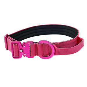 Collar de perro de tamaños medianos y grandes, hebilla de <span class=keywords><strong>Cobra</strong></span> de lujo, mango de cinta de nailon separable para caminar al aire libre, seguimiento, caza diferente - Product Image 1