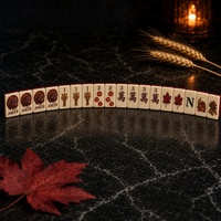 OEM/ODM Tersedia Grosir Kustom Mahjong Thanksgiving 160 Buah Akrilik  Musim Gugur Jokers Daun Musim Gugur Labu Gandum