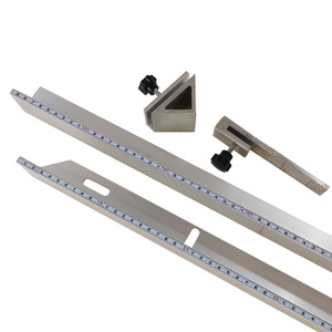 ไม้บรรทัดอลูมิเนียมอัลลอยด์ Hz ขนาด 1.5 ม. 2 ม. พร้อมสเกลและบล็อกกำหนดตำแหน่งสำหรับเครื่องตัดมุม เครื่องมือทำกรอบรูป - Product Image 2