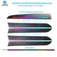 Éclairage d'ambiance dynamique pour panneau de porte Audi Q5 2010-2017, 18 LED avec changement de couleur RVB et contrôle par application