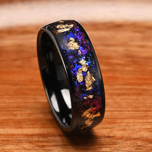 <span class=keywords><strong>2025</strong></span> Новое поступление черный вольфрамовый Туманность кольцо Мужская Галактика обручальное кольцо комфорт подходит новейшие ювелирные изделия <span class=keywords><strong>2025</strong></span> кольцо на палец - Product Image 2