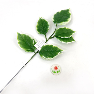 Chất Lượng Cao Handmade Mô Phỏng Màu Xanh Lá Cây Ivy Bó 5 Lá Xoài Banyan Lá Lyra Trang Trí Nhân Tạo Giáng Sinh Của Mẹ Ngày - Product Image 2