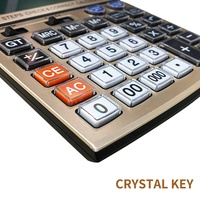 Calculatrice de bureau en plastique CTIFREE CT-3616 avec logo personnalisé, 16 chiffres, double alimentation solaire/batterie, certifiée CE RoHs FCC, haute qualité