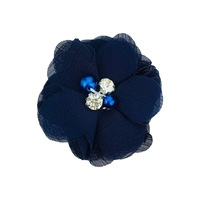 Fleurs de cheveux en tissu mousseline faites à la main, style doux avec perles à sequins au centre, vente en gros