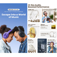 Nuevos Audífonos Haylou S35 ANC 42dB con Audio de Alta Resolución de 40mm, BT 5.2, 60h de Batería, Llamadas de Voz HD, Estéreo Inalámbrico Verdadero para Música y Gaming