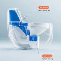 Haute qualité blanc mat couleur monobloc WC cuvette de toilette moderne oeuf toilette en forme de conception monté au sol salle de bain toilette en céramique