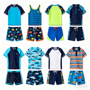 OEKO TEX-Maillot de bain deux pièces manches longues à séchage rapide pour bébés et tout-petits garçons, <span class=keywords><strong>tenue</strong></span> d'été, Rash Guard, pour enfants - Product Image 2